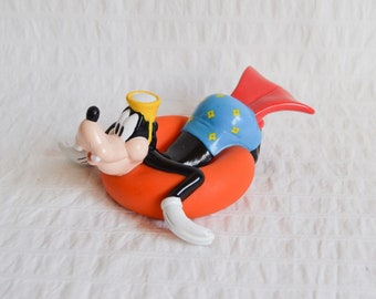 Vintage Disney Applause Goofy Plastic Figure, Swimming Bath Toy Floating