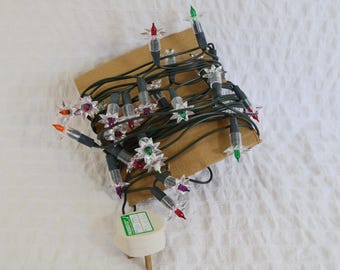 Vintage Style Fairy Lights, Multicoloured Christmas String Lights, Star Bulb