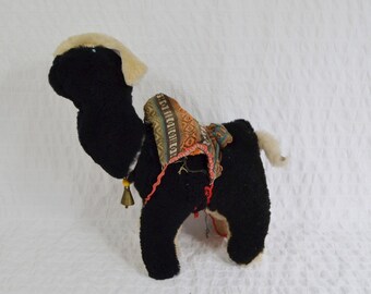 Handmade Sheepskin Camel Ornament Figurine with Brass Bell 33cm
