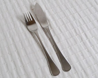 Vintage Fratelli Calderoni Cutlery, MCM Stainless Steel Knife and Fork, Spare