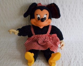 Vintage Minnie Mouse Plush Doll Applause Knickerbocker Walt Disney Product 36cm