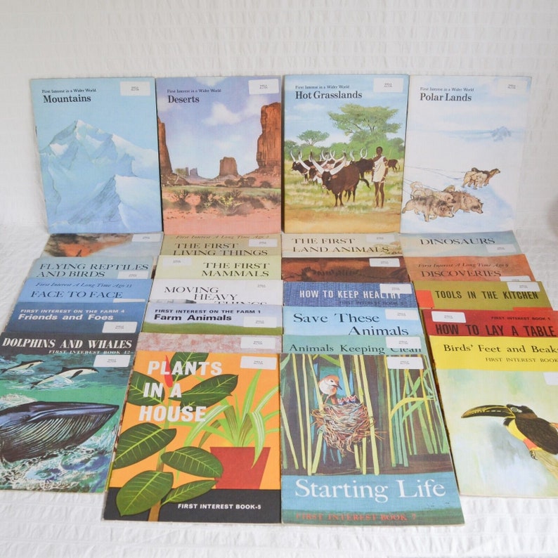 Vintage First Interest Books, Ginn & Company, 1960s 70's Nature Animals x26 image 1