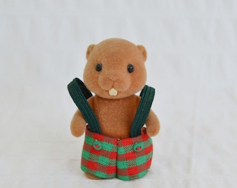 Vintage Sylvanian Families Beavers Family Children Boy x1 1985 Epoch