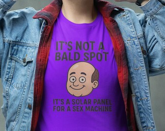 T-shirt chauve drôle, cadeau pour bâillonner le panneau solaire