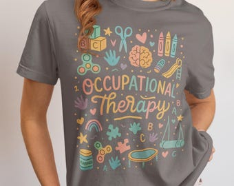 Comfort Colors Occupational Therapy T-Shirt, OT Doodles