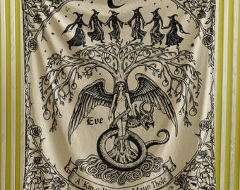 Authentic Scots-Irish Witch Blanket | Sherpa Fleece Throw | Celtic Folklore Witches Dance Blanket | Gothic Pagan Witchy Home Décor