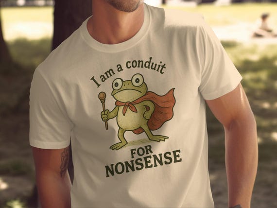 Funny Frog Superhero T-Shirt, Quirky Animal Tee
