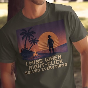 Retro Gamer-T-shirt, Rolig Pixel Art Dator-T-shirt, IT-Tech-Gift