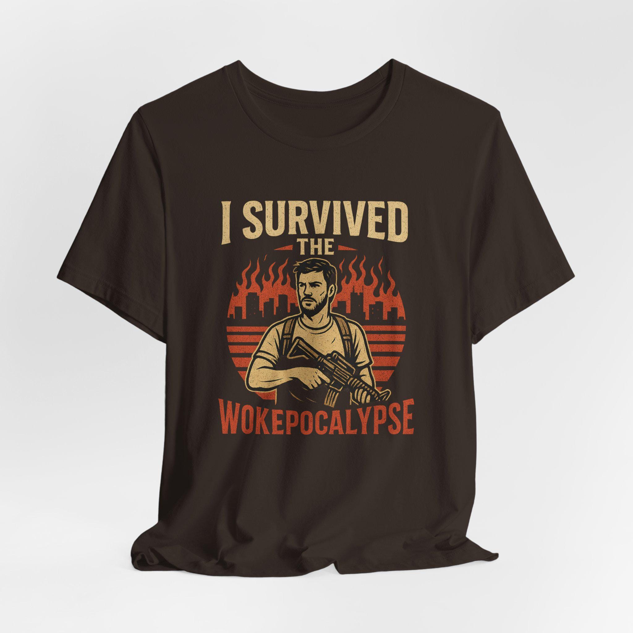 I Survived the Wokepocalypse T-shirt | Funny Anti-woke Graphic Tee I Survived the Wokepocalypse T-shirt | Funny Anti-woke Graphic Tee