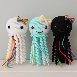 Crochet Jellyfish Pattern: Amigurumi Plushie DIY Tutorial (PDF Download, 15 inch Tall