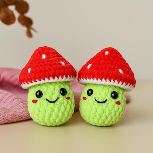 Mushroom Frog Amigurumi Crochet Pattern, Cute Forest Frog With Mushroom Hat, PDF Plushie Pattern For Beginners, DIY Soft Toy Tutorial