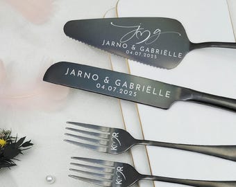 Hochzeit Tortenheber Messer Gabeln, Tortenheber Messer Set Geschenk, Jubiläumsgeschenk für Braut, Hochzeitsdekoration, Brautdusche Geschenk