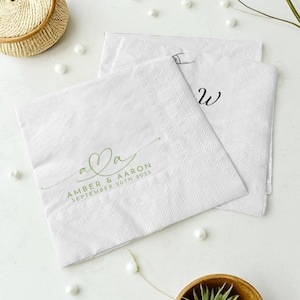Gepersonaliseerde servetten bruiloft, cocktailservet met monogram, aangepaste servetten bruiloft, decor vrijgezellenfeest, verjaardag, vrijgezellenfeest