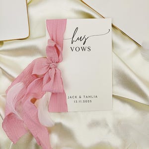 Personalisierte Band Hochzeit Gelübde Karte, ihre Gelübde Karte, seine und ihre Gelübde Karte, Gelübde Erneuerung, Trauzeugin Karte, Hochzeitszeremonie Andenken