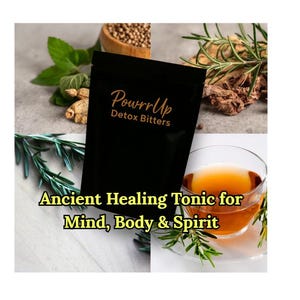 PowrrUp Detox Bitters | Herbal Cleanse for Gut, Liver, Colon & Kidneys | 1 Gallon Yield | Full-Body Tonic