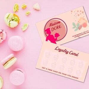 Modèle de carte de fidélité boulangerie, conceptions artisanales et thème personnalisé pour client, idées cadeaux originales