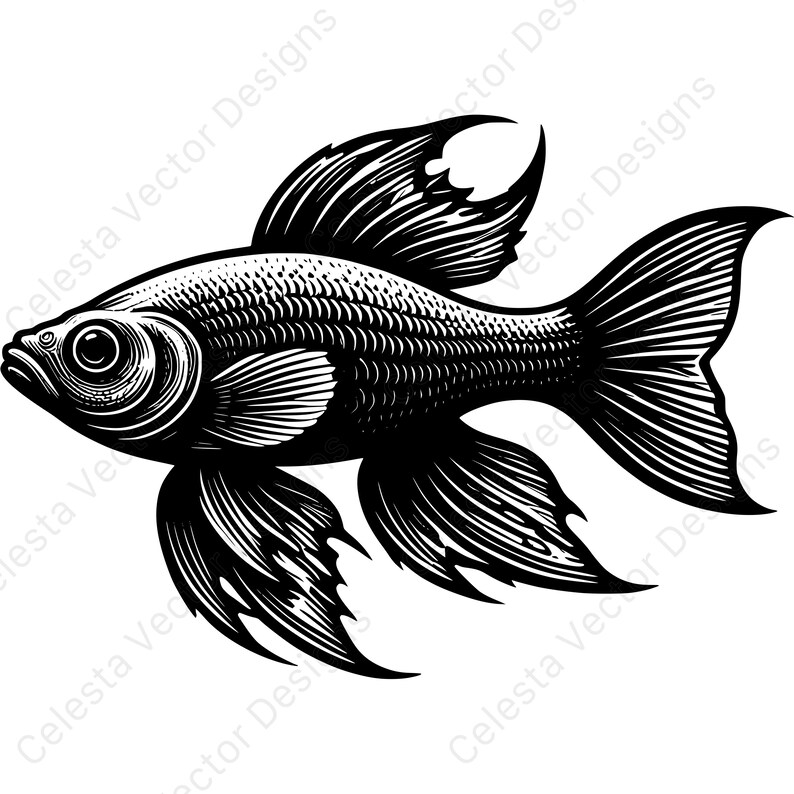 Molly Fish Graphics Molly Fish Vector Clipart Digital Download - 4 Svg Images for Cricut ...