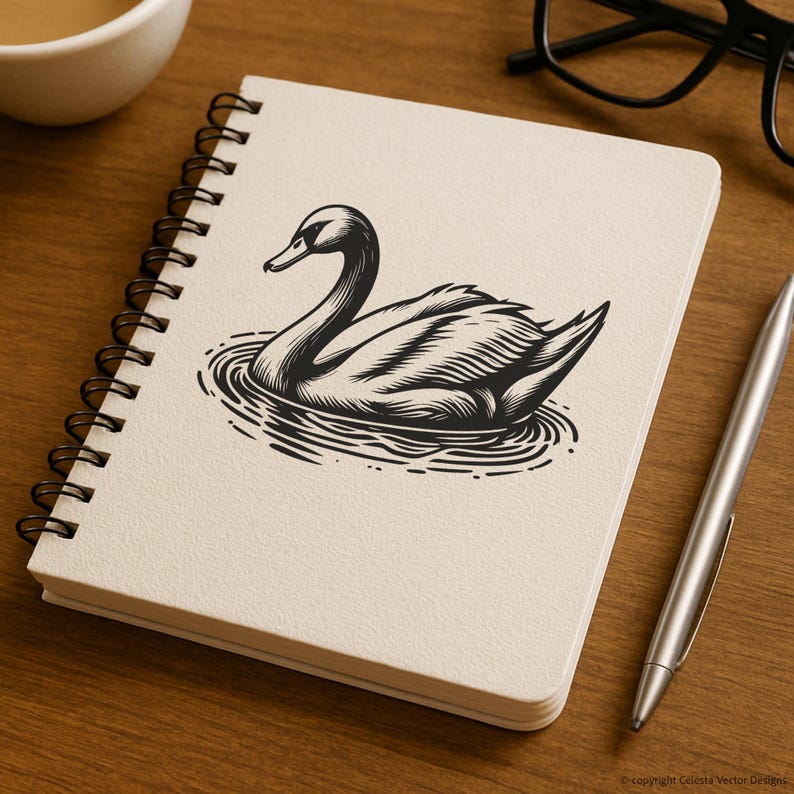 Swan Vector Clipart Bundle - 4 Digital Download Images in Svg, Png, Jpg ...