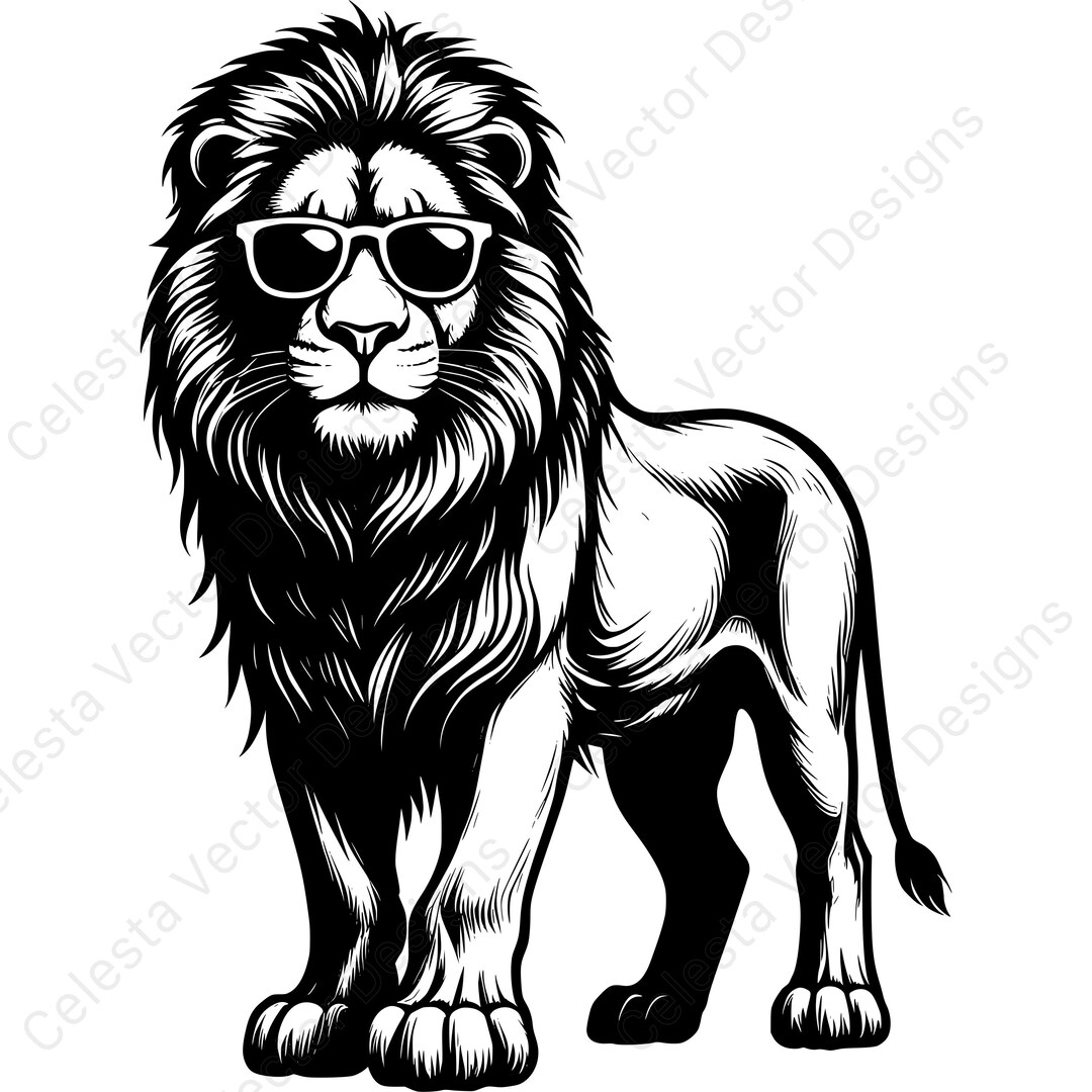 ユニークなライオンの彫刻 サングラス付き ライオン 3種類 オブジェ 彫刻 置物 彫刻 動物 置物 サングラス 防犯