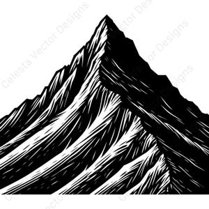 Mountain peak vector clipart digital download - 4 images in svg, png, jpg, pdf, eps for cricut, silhouette, and craft projects