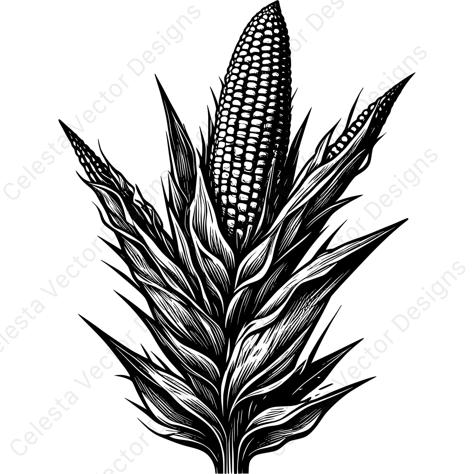 Vector File Corn Corn Cob Vector Clipart - 4 Digital Download Images in Svg, Png, Jpg ...