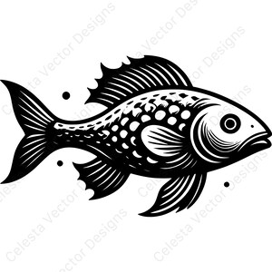 Fish symbol vector clipart digital download - 4 images in svg, png, jpg, pdf, and eps files for cricut and silhouette projects