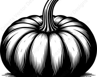 Pumpkin clipart set of 4 vector images for digital download - svg, png, jpg, pdf, eps files for cricut and silhouette projects