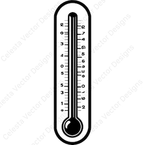 Thermometer clipart set of 4 images, vector digital download for cricut and silhouette, includes svg, png, jpg, pdf, and eps files