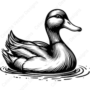 Duck vector clipart set - 4 digital download images in svg png jpg pdf eps for cricut silhouette crafts and diy projects