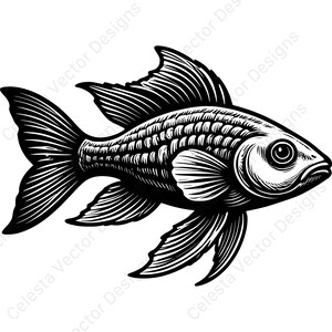Rainbowfish vector clipart - 4 digital download images - svg, png, jpg, pdf, eps - perfect for cricut and silhouette projects