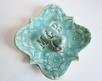 Personalized ring holder Wedding gift Ring dish