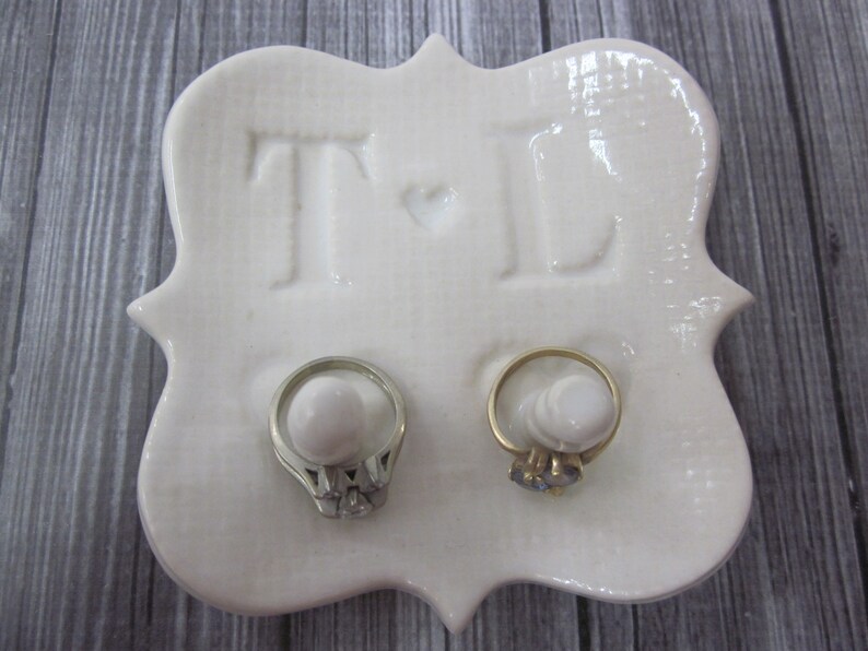 Wedding ring holder, Bridal shower gift, Engagement present, ring dish image 1