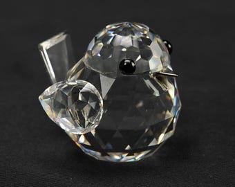 Large Swarovski Crystal Sparrow Figurine | North America Exclusive, Block Logo Mark