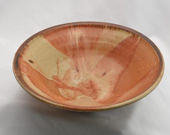 Large Vintage Studio Art Pottery Stoneware Bowl Signed “Ramó”