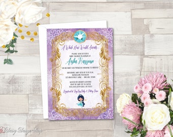 aladdin baby shower invitations