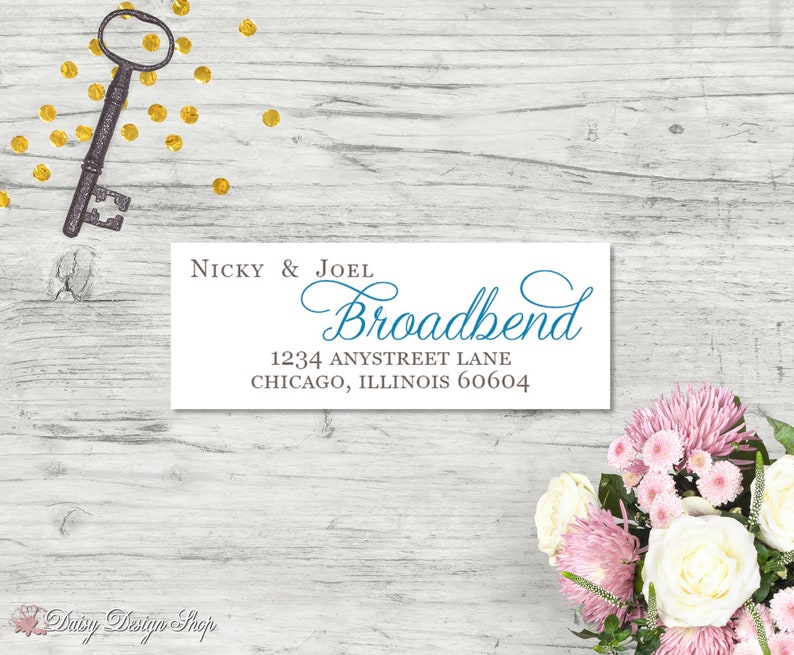 Return Address Labels With Fancy Script Font 120 Etsy