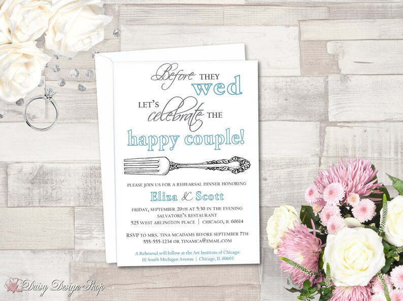 Rehearsal Dinner Super special OFFicial shop price Invitation Printable Wedding Vintage - Silverwa