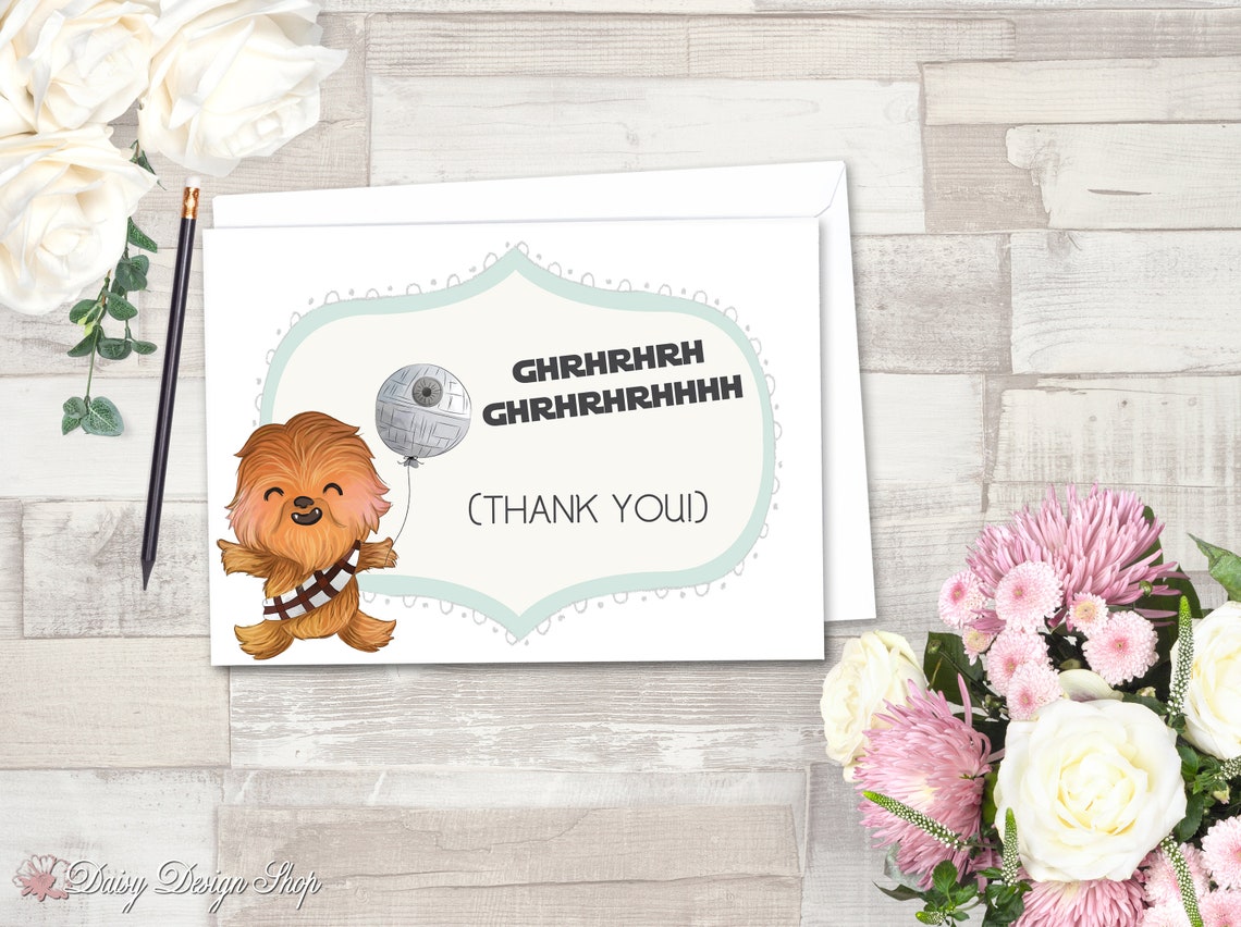 thank-you-cards-star-wars-inspired-chewbacca-wookiee-baby-etsy