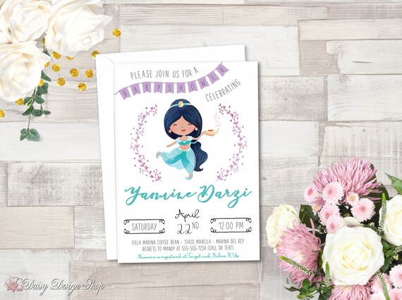 aladdin baby shower invitations