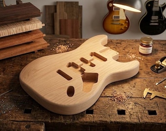 Unfinished Mahogany Stratocaster Guitar Body