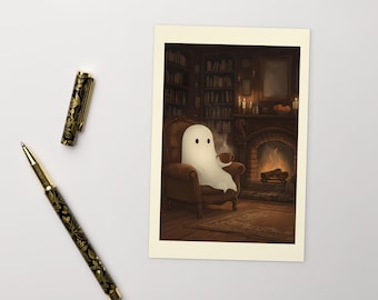 LITERARY GHOST Postcard / 4x6 print for correspondence or decoration, high quality matte paper