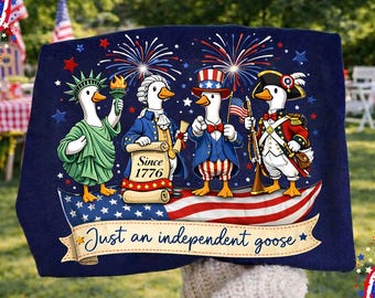 250-jähriges Amerika-Jubiläum PNG, Nur eine unabhängige Gans PNG, Dumme Gans Vaterländische Png, lustige Gans am 4. Juli, USA-Flaggen-Gans-Design