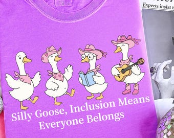 Gans Inklusion PNG, Jeder gehört Digitales Design, Autismus Akzeptanz Sublimation Png, Neurovielfalt Lehrer Therapeut Fürsprecher Png
