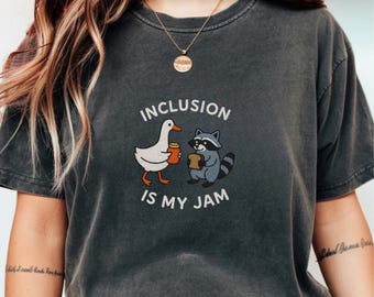 Embroidered Inclusion Is My Jam Png, Neurodiversity Png, SPED Teacher Gift, Autism Awareness, Inclusion Advocate Png, Neurodiversity png