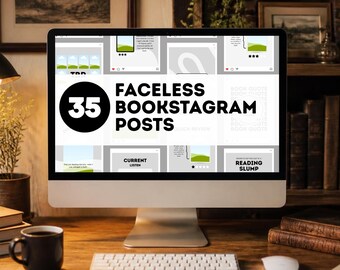 Editable Bookstagram Post Template: Book Review Carousel for Canva