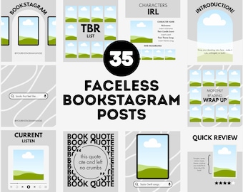 Bookstagram Post Template: Editable Canva Book Review Carousel