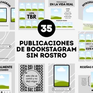 Peut inclure: Ensemble de 35 modèles de publications Bookstagram, avec des mises en page variées et des espaces réservés pour le texte et les images. Les modèles incluent des sections pour les listes TBR, les citations de livres et les critiques.