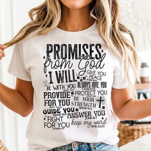 Promises From God Sublimation Design | Faith PNG File Sublimation Transfer Clipart | T-Shirt Design | Instant Digital Download Png | DTF