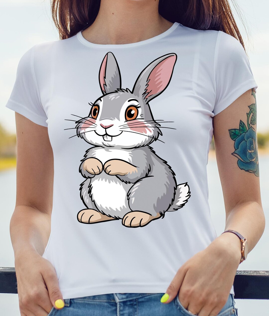Cute Bunny SVG | Cartoon Rabbit Clipart | Easter Bunny PNG | Digital ...