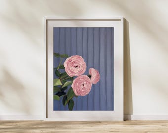 Rosé | Coastal Still Life Oil Painting Print, Provence Inspired Wall Art
